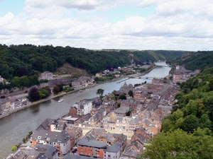 fiume, alberi, case, panorama, città, cielo, nuvole, acqua, ponti