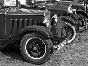 epoca, ruote, auto, targa, fanali, automobili, bianconero, automobile, ruota