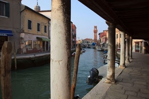 colonne, acqua, canale, campanile, portico, finestre, case, pali, torre, barche, venezia, fiume, motore, colonna, portici, legno
