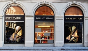 vetrine, archi, borse, tre, riflessi, strada, insegne, abito, moda