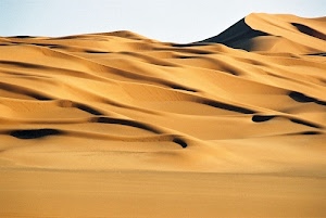sabbia, dune, deserto, cielo, ombre, onde, giallo, duna, beige, paesaggio