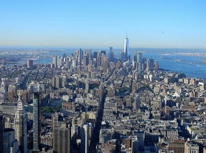 grattacieli, panorama, cielo, mare, città, strade, palazzi, acqua, fiume, edifici, america, metropoli, orizzonte, case, torri