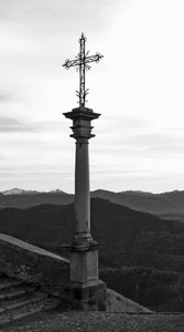 croce, colonna, montagne, scale, scalinata, panorama, bianconero, nero, scala, bianco