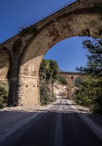 strada, alberi, ponte, ponti, archi, cielo, verde, arco