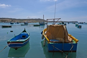 barche, mare, porto, acqua, riflesso, blu, cielo, riflessi, costa
