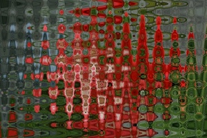 rosso, astratto, verde, colori, grigio, geometrie, punte, disegni, riflessi, riflesso