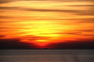 mare, tramonto, rosso, alba, nuvole, cielo, sole, arancione, giallo, orizzonte