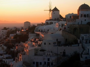 case, bianco, tramonto, mulino, mare, borgo, paese, cielo, vento