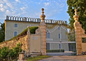 cancello, villa, ferro, cielo, muro, ingresso, casa, verde, pilastri, entrata