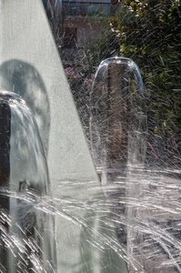 acqua, fontana, zampilli, schizzi, spruzzi, trasparenza, verde, getti