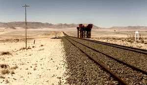 palo, ferrovia, binari, sassi, rotaie, montagne, deserto