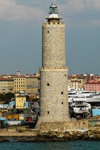 faro, porto, mare, case, acqua, barche, cielo, città, lanterna, palazzi, torre
