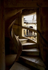 scala, gradini, finestra, chiocciola, spirale