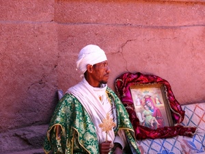 quadro, madonna, uomo, rosso, muro, devozione, turbante, verde, cappello, bianco