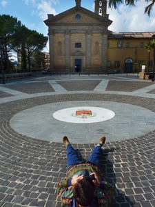 chiesa, piazza, fotografo, alberi, stemma, cerchi