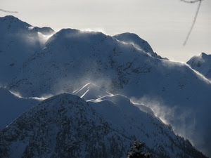neve, montagne, cime, cielo, vento, bianco, montagna, nuvole, monti, alberi