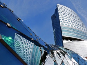 riflesso, cielo, finestre, grattacielo, grattacieli, vetro, palazzi, vetri, geometrie, blu, riflessi, architettura