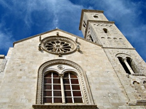 campanile, chiesa, rosone, cielo, bifora, finestra, facciata, prospettiva