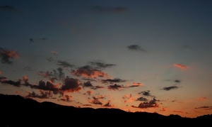 nuvole, tramonto, cielo, controluce, montagne, nero, rosso, alba, rosa