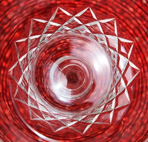 rosso, vetro, bicchiere, cerchio, trasparenza, geometrie, cristallo, riflessi, vaso, riflesso